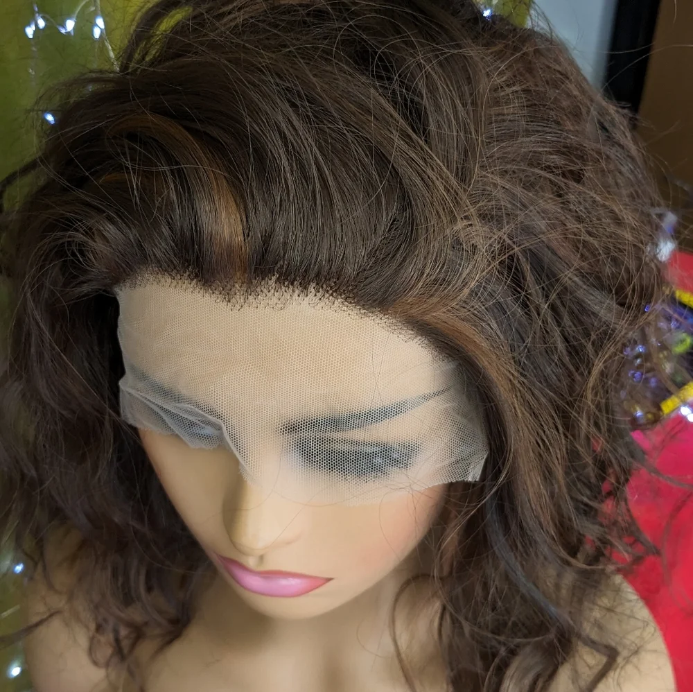 Free part invisible lace front wig